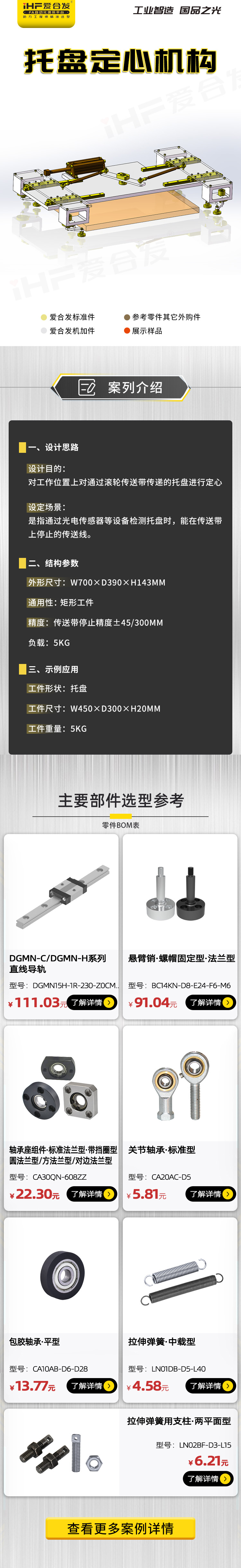 愛(ài)合發(fā)：案例介紹，托盤定心機(jī)構(gòu)！