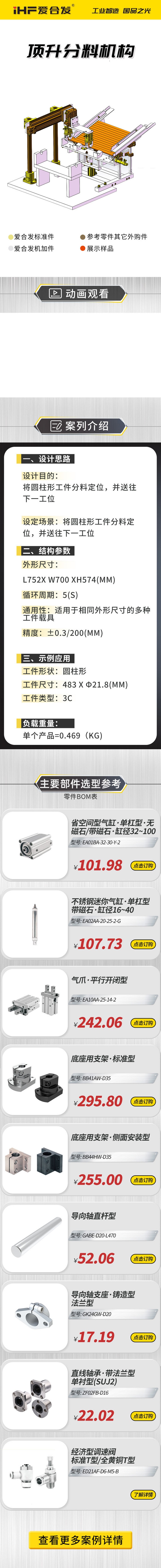 愛合發(fā)：案例介紹，頂升分料機(jī)構(gòu)！